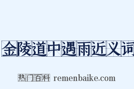 金陵道中遇雨近义词是什么意思的图片